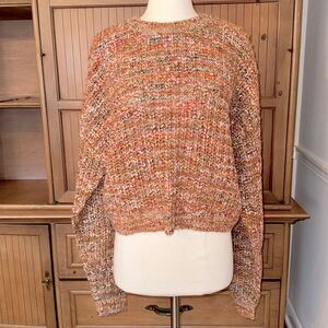 Frame Denim Chunky Marl Crewneck Sweater, Size Small